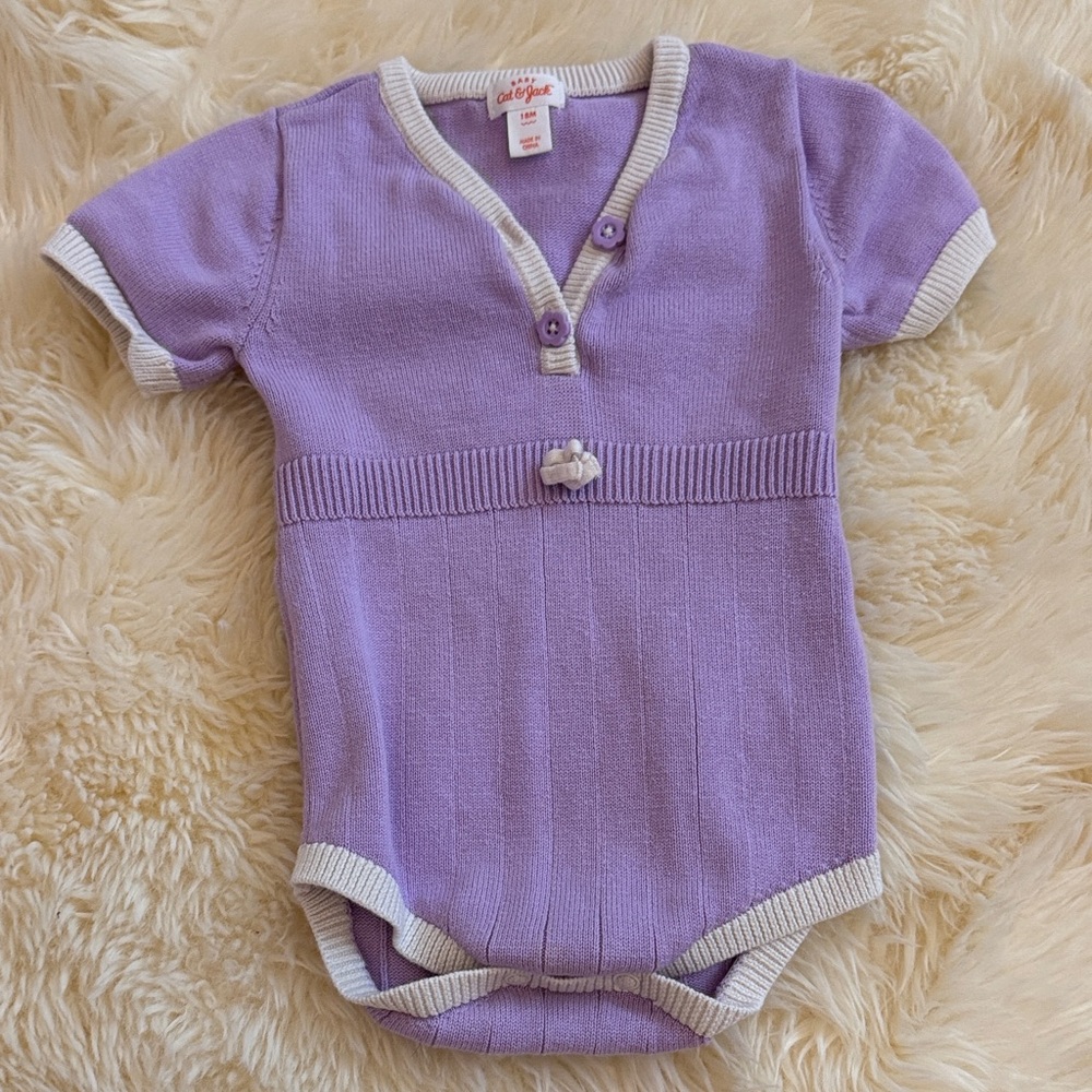 Purple Baby Bubble Romper